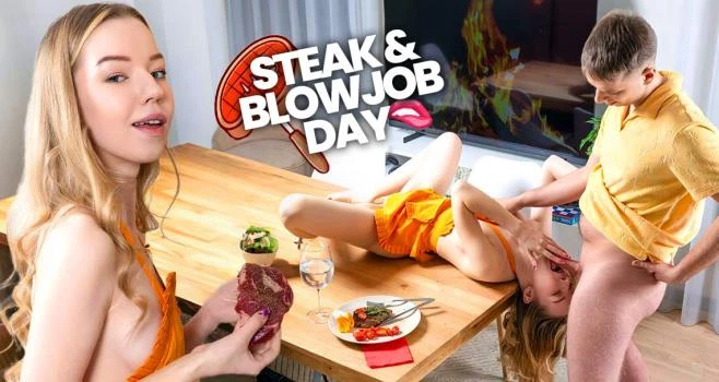 Steak, Blowjob day - Mirka Grace (She Seduced Me, Big Natural Tits) [2024 | FullHD]